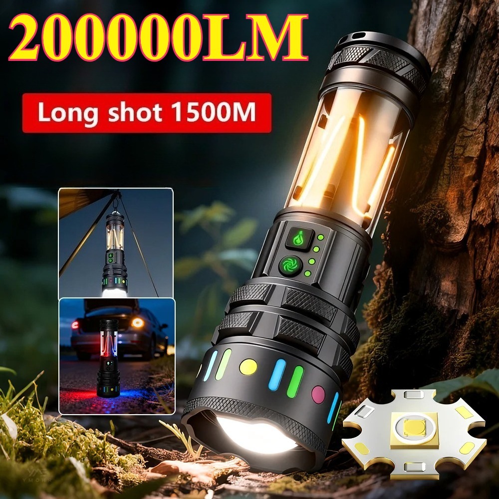 Outdoor Power Lights - Powerful Ultra Bright LED Flashlight Type-C