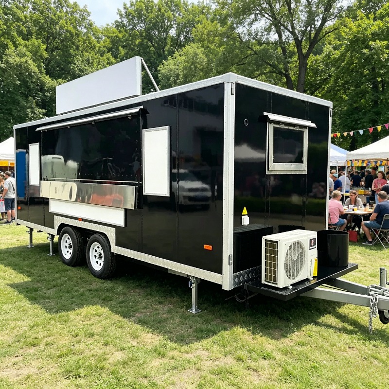 Outdoor Power Bar - Custom Mobile Square Catering Kitchen Trailer