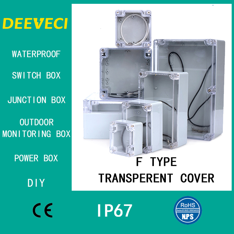 Outdoor Power Junction - Transparent Waterproof Outdoor Enclosure Plastic Box
