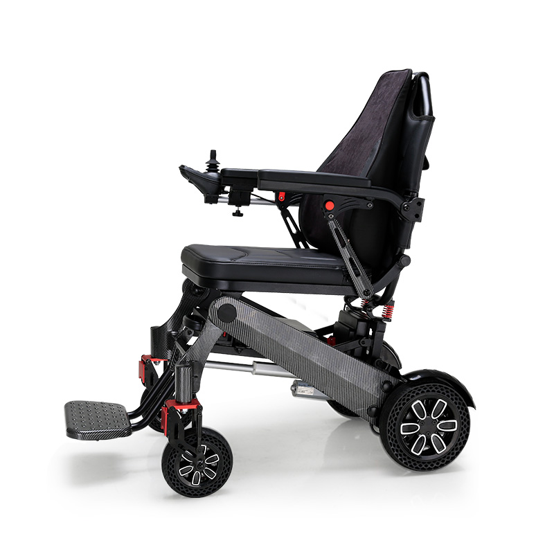 Outdoor Power Wheelchair - Double Cushions Automatic Remote Magnesium Folding