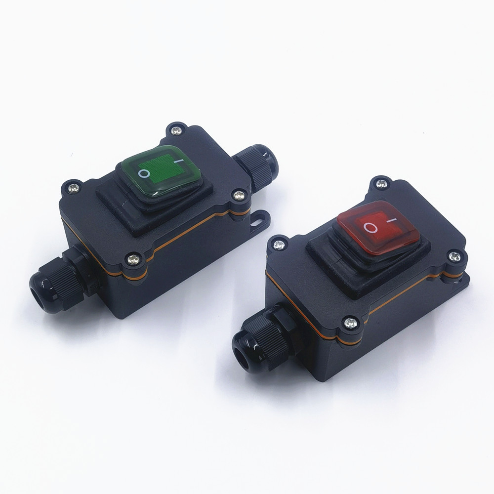 Outdoor Power Bar - 16A IP65 Waterproof Inline Cord Switch,