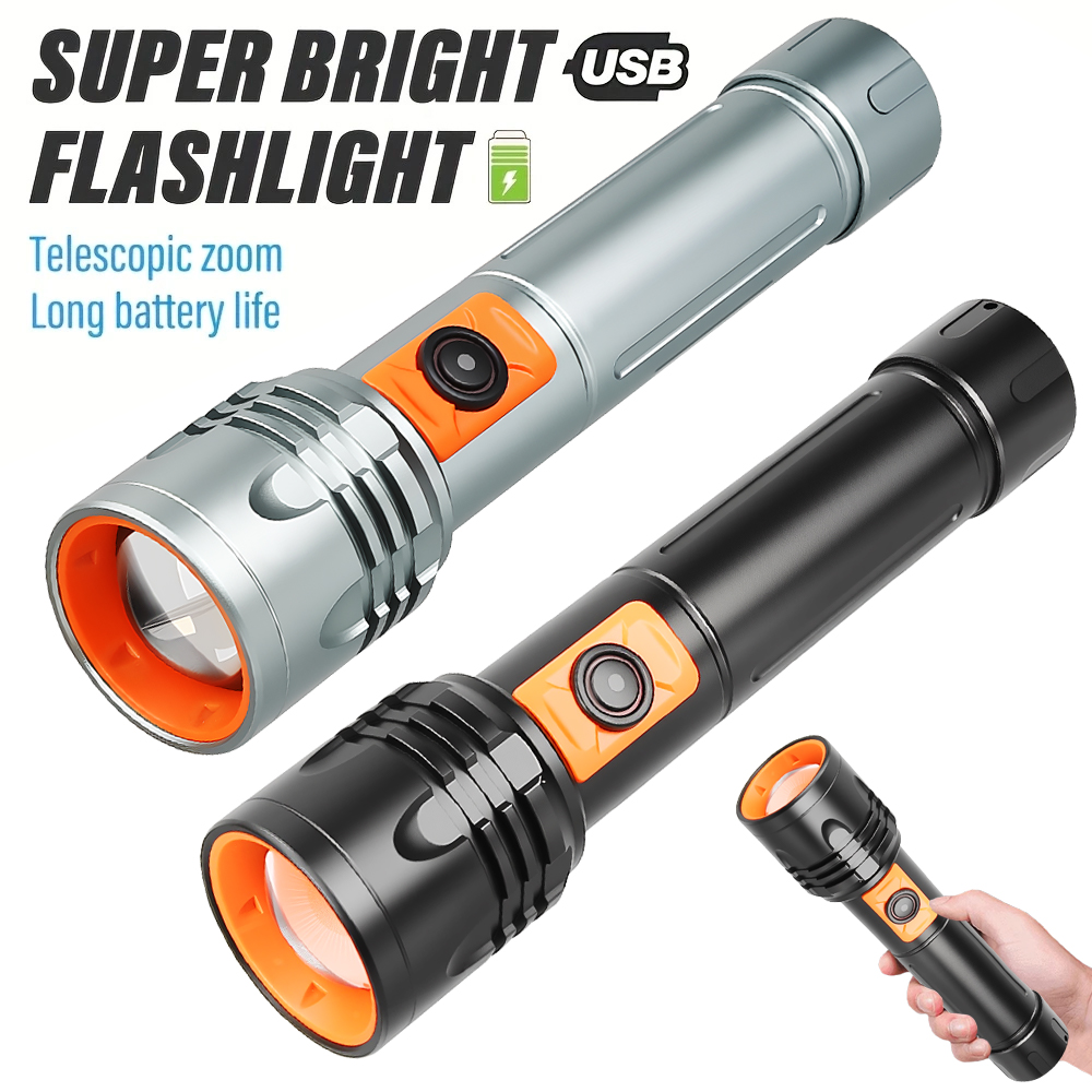 High Power LED Flashlight USB  - огляд і ціна Outdoor Power Lights