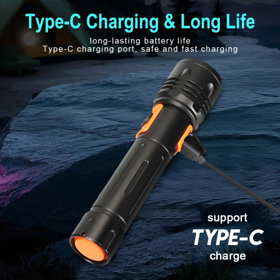 High Power LED Flashlight USB  - огляд і ціна Outdoor Power Lights