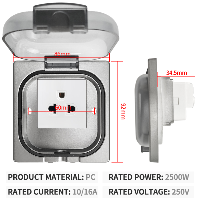 IP65 Waterproof Outdoor Socket - огляд і ціна Outdoor Power Receptacle