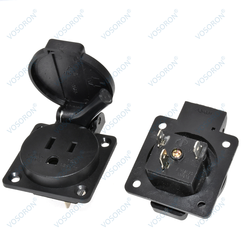 Black 125V 15A 20A IP44 CE Ame - огляд і ціна Outdoor Power Receptacle