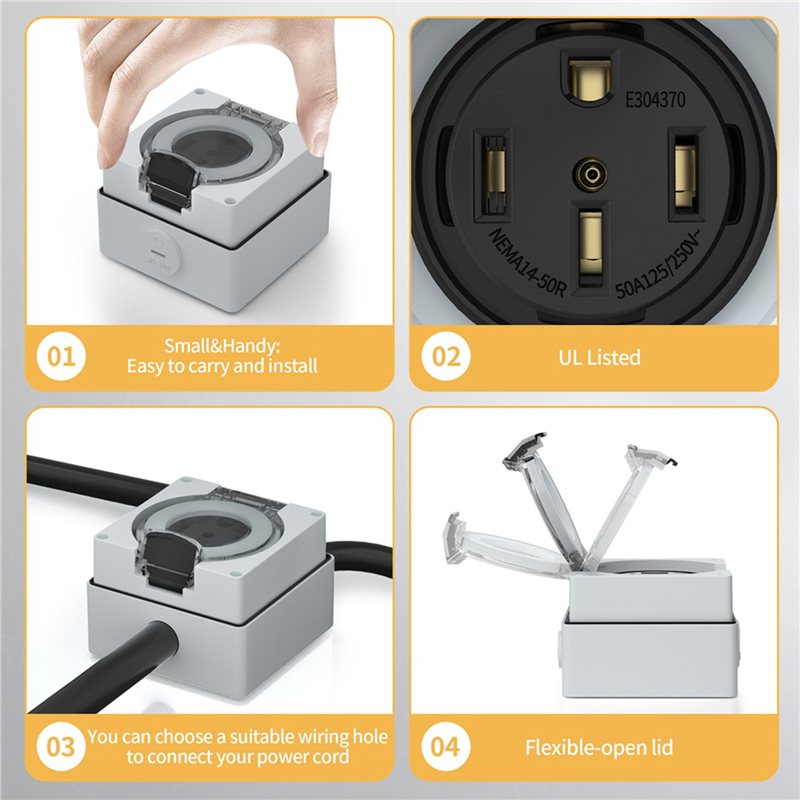 Y17A 6X 50Amp Power Outlet Box - огляд і ціна Outdoor Power Receptacle