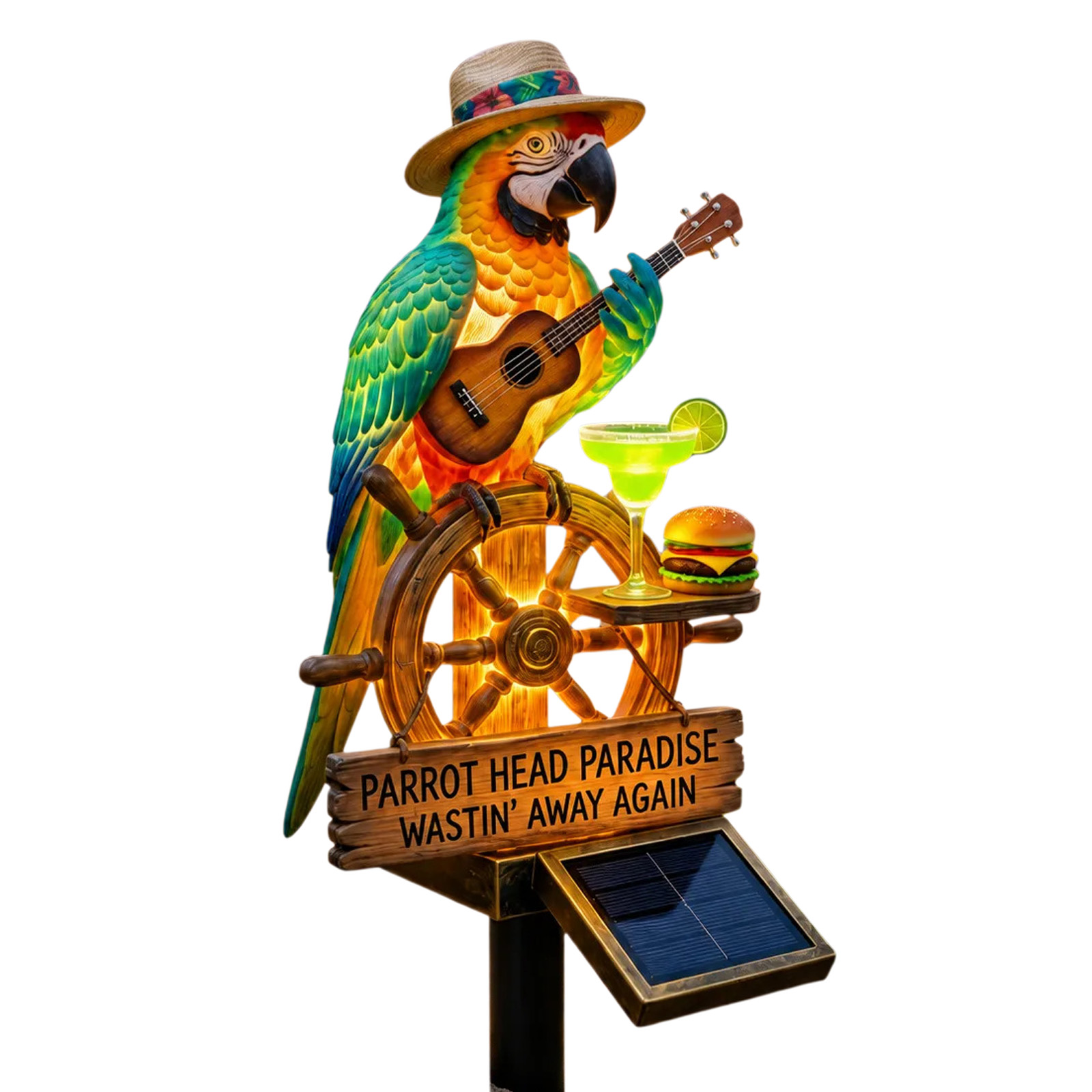 Solar-Powered Parrot Garden Li - огляд і ціна Outdoor Power Stake