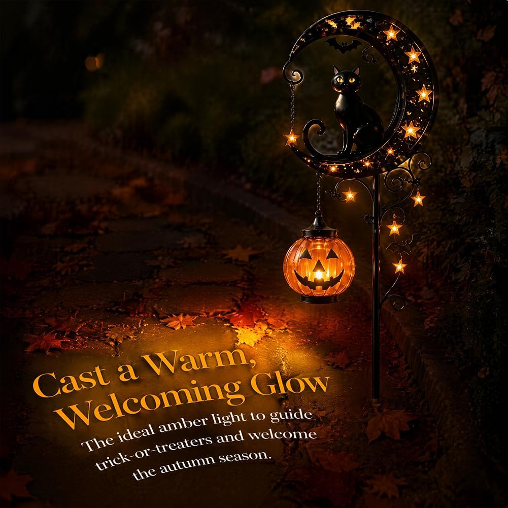 Solar Halloween Black Cat & Pu - огляд і ціна Outdoor Power Stake