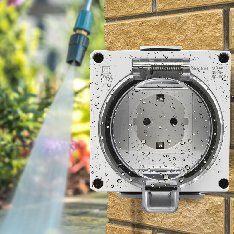 IP66 waterproof power receptac - огляд і ціна Outdoor Power Receptacle