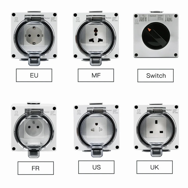 IP66 waterproof power receptac - огляд і ціна Outdoor Power Receptacle