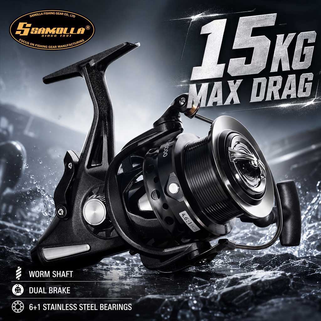 SAMOLLA Dual Brake Spinning Re - огляд і ціна Outdoor Power Reel