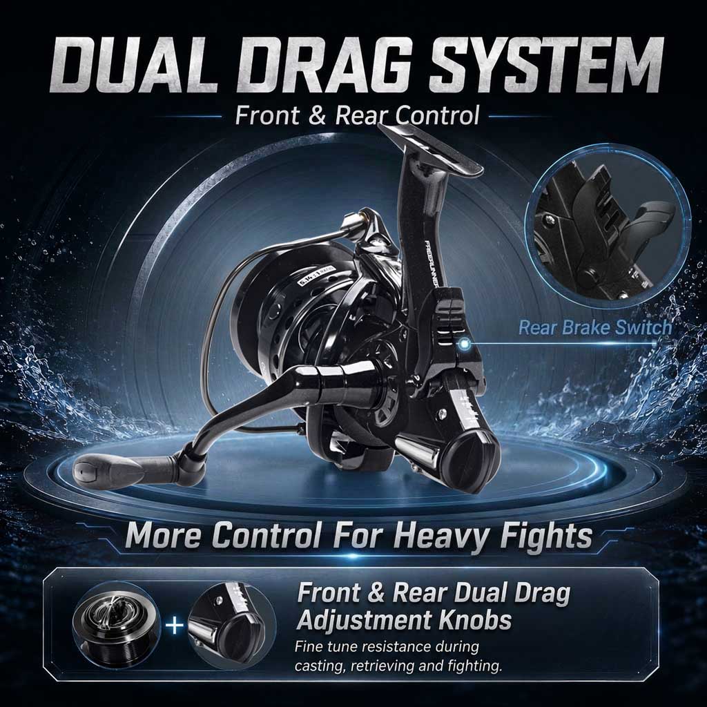 SAMOLLA Dual Brake Spinning Re - огляд і ціна Outdoor Power Reel