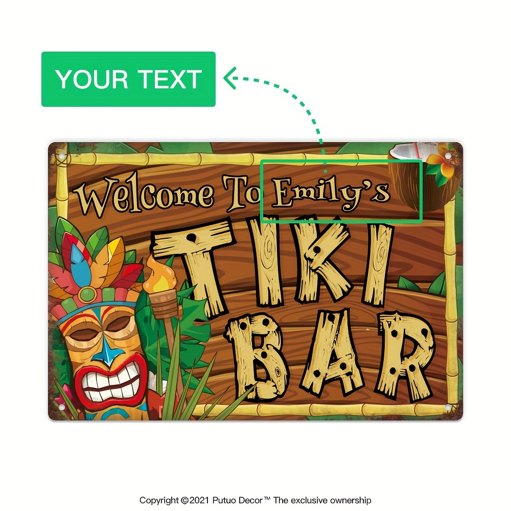 Custom  Decor Tiki Bar Sign, P - огляд і ціна Outdoor Power Bar