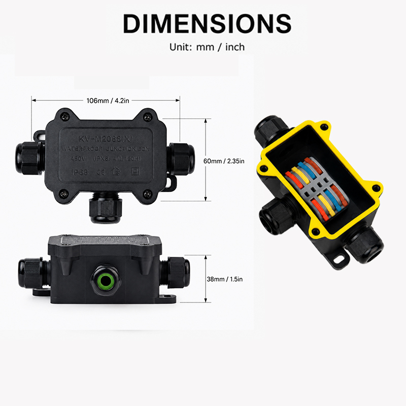 IP68 Waterproof Junction Box 2 - огляд і ціна Outdoor Power Junction