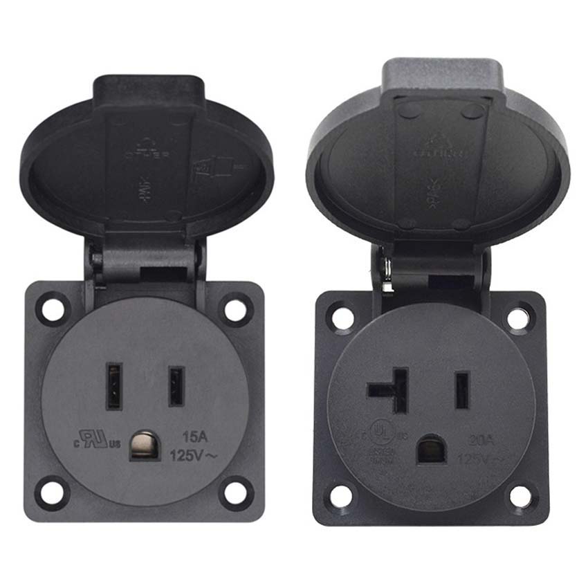 Black 125V 15A 20A IP44 CE Ame - огляд і ціна Outdoor Power Receptacle