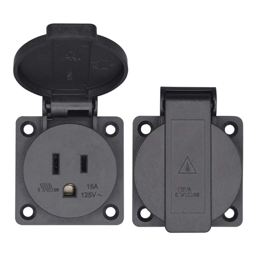 Black 125V 15A 20A IP44 CE Ame - огляд і ціна Outdoor Power Receptacle