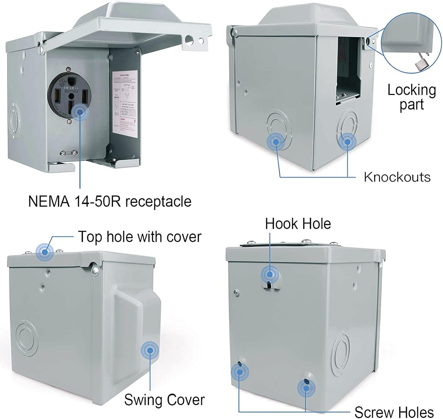 30/50 Amp 125/250 Volt RV Powe - огляд і ціна Outdoor Power Receptacle