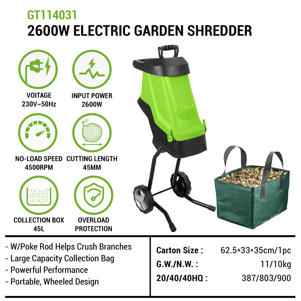 Electric Garden Chipper Tree B - огляд і ціна Garden Shredder Chipper